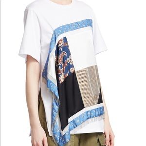 3.1 PHILLIP LIM Mixed Media Patchwork Top Size S